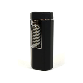 Xikar Meridian Matte Black - Gunmetal Soft Flame szivaros öngyújtó nagy méretű szivarokhoz is - matt fekete