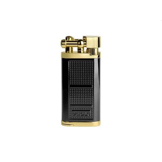 Xikar Pipeline Black - Gold pipagyújtó beépített pipa tömködővel - fekete és arany