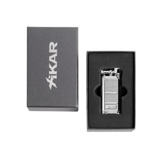 Xikar Pipeline pipagyújtó beépített pipatömködővel – fényes króm