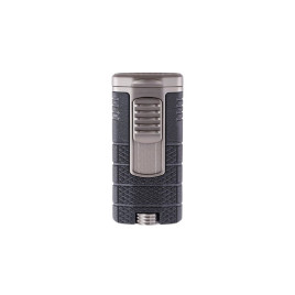 Xikar Tactical Triple Black and Gunmetal, 3-as szúrólángos szivaröngyújtó övcsipesszel