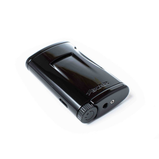 Xikar Xidris Jet Black, fekete színű szivar öngyújtó Jet lánggal - Direct Inject Flame