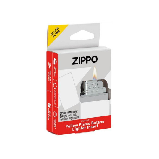Eredeti Zippo Yellow Flame, benzines öngyújtó betét, tűzköves gyújtással, gázzal tölthető
