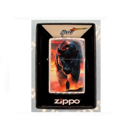 Zippo króm benzines öngyújtó – Fekete párduc  - Claudio Mazzi licencelt design