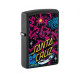Zippo matt fekete benzines öngyújtó – Santa Cruz Cosmic grafikával