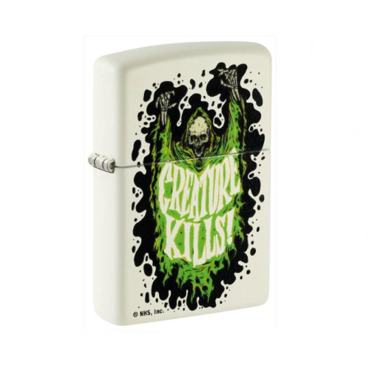 Zippo vajszínű, sötétben világító benzines öngyújtó Santa Cruz® Sötét Árnylény mintával