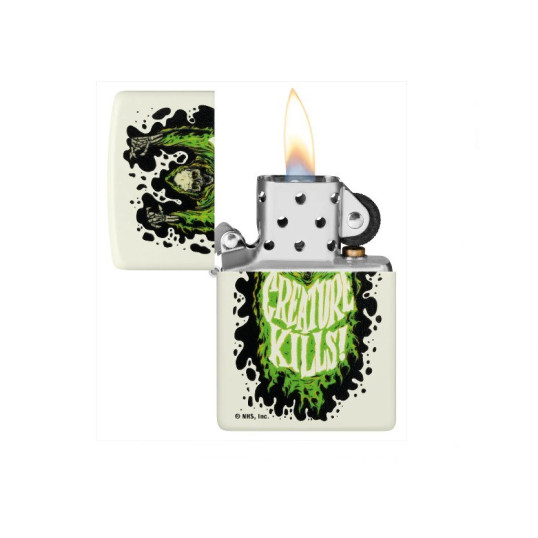 Zippo vajszínű, sötétben világító benzines öngyújtó Santa Cruz® Sötét Árnylény mintával