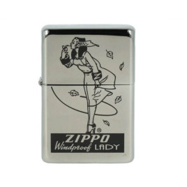 Zippo króm benzines öngyújtó – Windproof Lady retró mintával