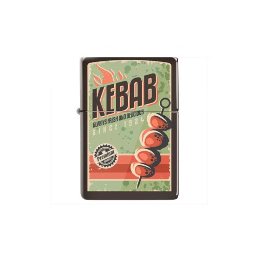 Zippo fényes sötét grafitszürke benzines öngyújtó –  Street Food Kebab