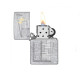 Zippo Vintage Brushed Chrome benzines öngyújtó – retro építészeti gravírozással