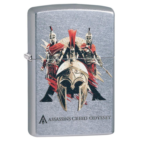 Benzines Zippo öngyújtó  -  Assassins Creed Odyssey - Spartan sisak, zsoldosok