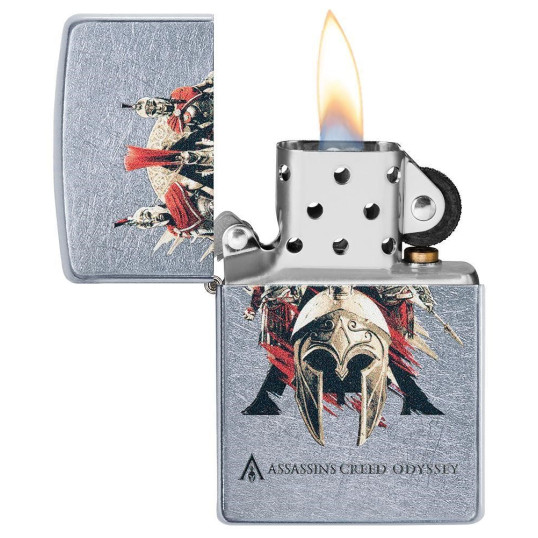 Benzines Zippo öngyújtó  -  Assassins Creed Odyssey - Spartan sisak, zsoldosok