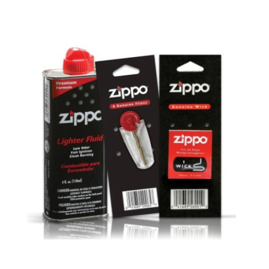 Zippo Black Crackle benzines öngyújtó ajándékszett taktikai tokkal - Benzines öngyújtók