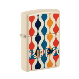Zippo ajándék szett – Retro mintás dizájnú benzines öngyújtó, 125 ml benzin és tűzkő készlet díszdobozban