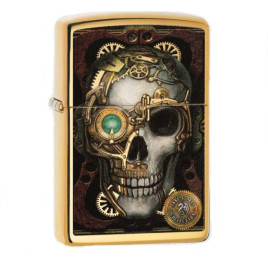 Zippo Anne Stokes benzines öngyújtó  - steampunk koponya mintával