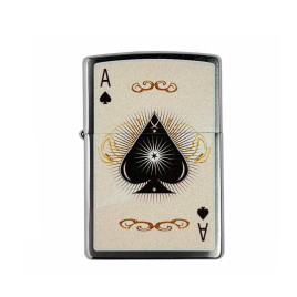Benzines Zippo öngyújtó  -  Ace of Spades - kártya minta