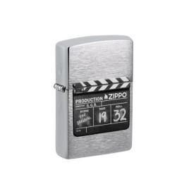 Zippo króm benzines öngyújtó  - Movie Clapper Production filmcsapó tábla