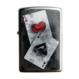 Benzines Zippo öngyújtó  -  Játékkártya