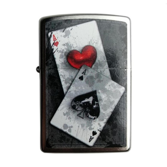Benzines Zippo öngyújtó  -  Játékkártya