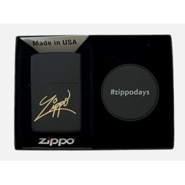Zippo texturált fekete benzines öngyújtó ajándék telefon tartóval – ZippoDays szett