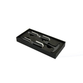 Angelo fekete színű fém pipamaró szett - Fekete tokban