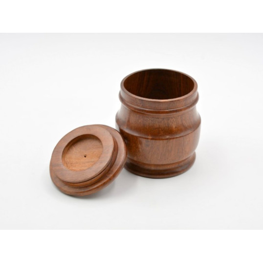 Sötétbarna szezámfa pipadohány tartó – fa dohánytartó doboz