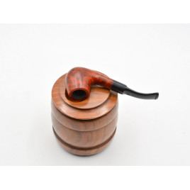 Hordó formájú dohány tartó, barna szezámfa - Pipatartóval