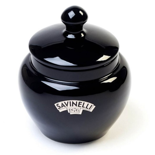 Kézzel készített Savinelli kerámia pipa dohány tartó - fekete