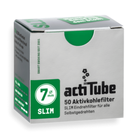ActiTube slim pipa filter aktívszenes 7mm - 50db