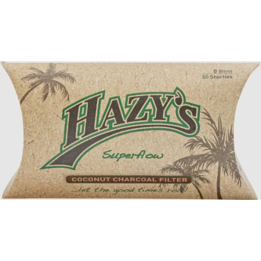 Hazy s Superflow filter, kókuszdióhéjjal töltve 50 darab - 8mm