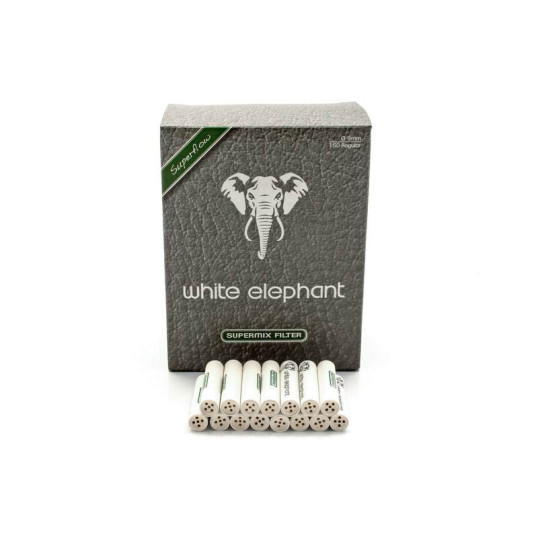 White Elephant Supermix 9mm pipafilter 150 db, tajtékkővel és aktívszénnel töltve