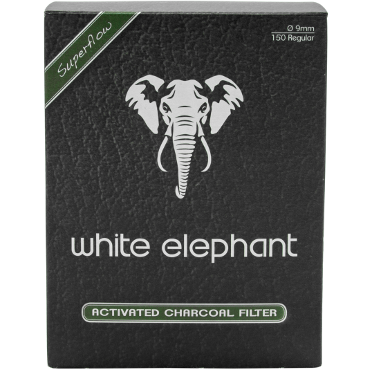 Pipafilter White Elephant Superflow aktívszén szűrő, 9mm - 150db