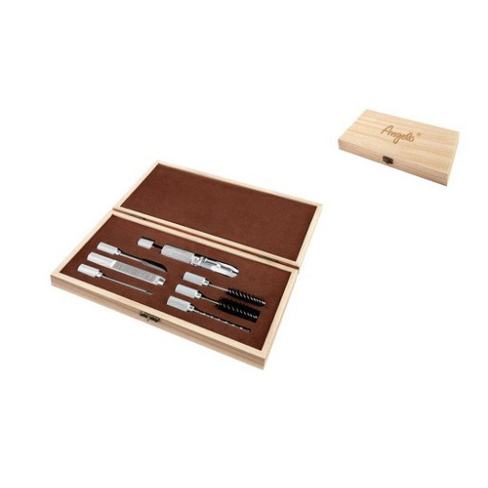 Pipakaparó készlet 7 részes, fa díszdobozban - Angelo