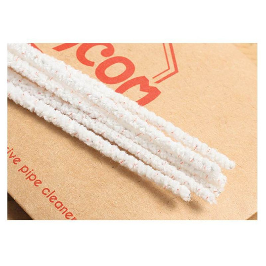 Chacom pipatisztító szárkefe pipákhoz fehér és piros, kónikus - 50 db