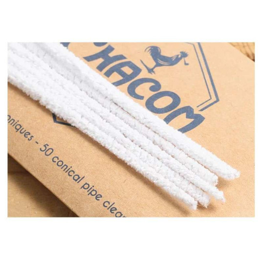 Chacom Blanc pipatisztító szárkefe pipákhoz fehér, kónikus 50 db