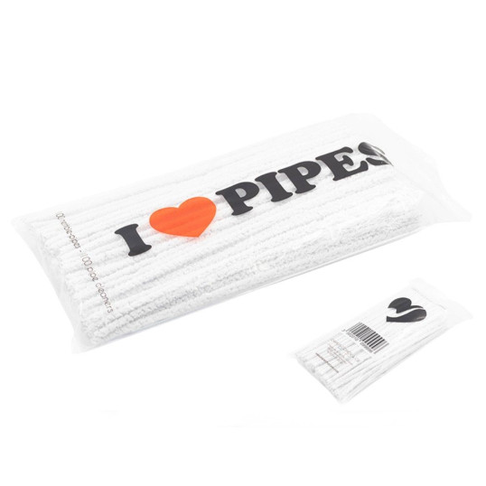 Chacom I love Pipes pipatisztító szárkefe fehér színű, kónikus - 100 db