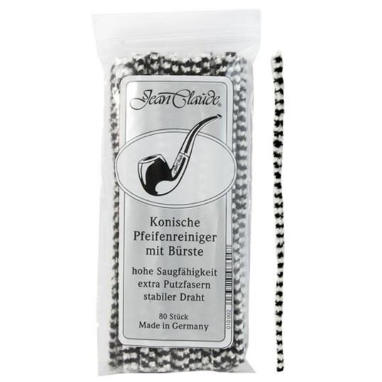 Jean Claude pipatisztító szárkefe pipákhoz, apró kis kefékkel  - 80 darab