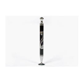 Rattray’s Thin Caber Snake Tamper pipatömködő kihúzható pipa szurkálóval fekete/króm színű, kigyó mintás