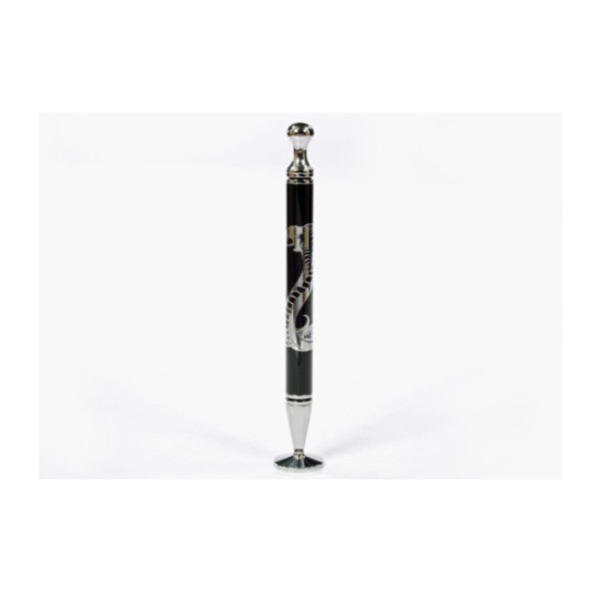 Rattray’s Thin Caber Snake Tamper pipatömködő kihúzható pipa szurkálóval fekete/króm színű, kigyó mintás