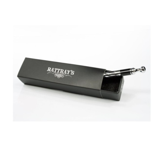 Rattray’s Thin Caber Snake Tamper pipatömködő kihúzható pipa szurkálóval fekete/króm színű, kigyó mintás