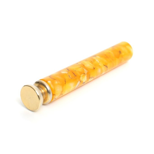 Savinelli sárga színű, márványmintás akril pipatömködő 