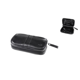 Minőségi Angelo pipa táska 2 pipa részére-fekete műbőr