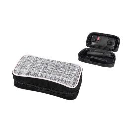 Angelo pipatáska, 2 pipa részére, aromazáró dohánytartó rekesszel, fekete