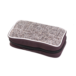 Angelo barna színű műbőr pipatáska - külön dohánytartó rekesz