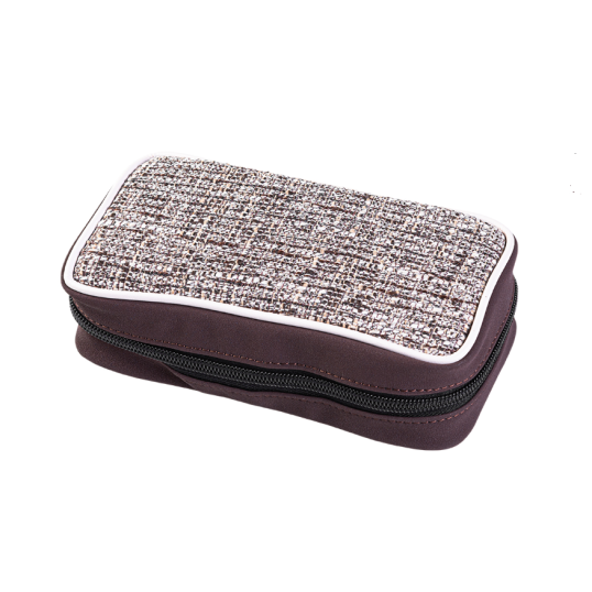 Angelo barna színű műbőr pipatáska - külön dohánytartó rekesz