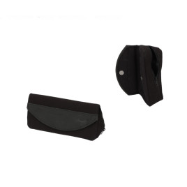 Angelo vászon pipatáska, 1 pipa részére, aromazáró dohánytartó rekesszel, fekete