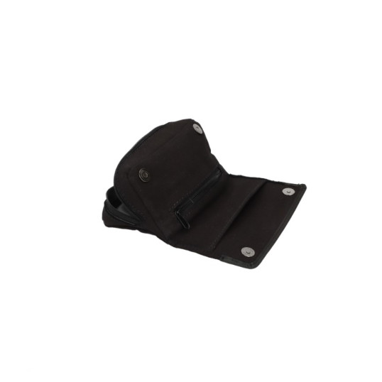 Angelo vászon pipatáska, 2 pipa részére, aromazáró dohánytartó rekesszel, fekete