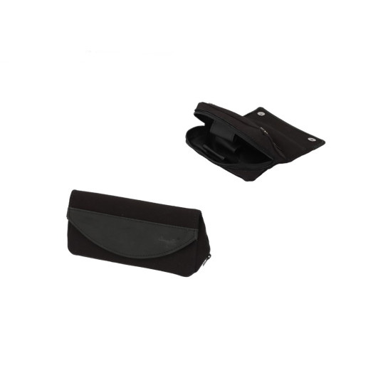 Angelo vászon pipatáska, 2 pipa részére, aromazáró dohánytartó rekesszel, fekete