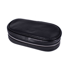 Angelo bőr pipatáska 2 pipa számára, fekete színű