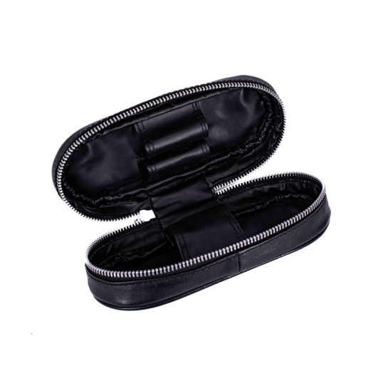 Angelo bőr pipatáska 2 pipa számára, fekete színű