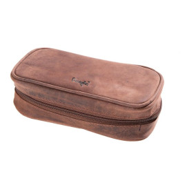 Angelo kecskebőr pipatáska 2 pipa számára, barna színű